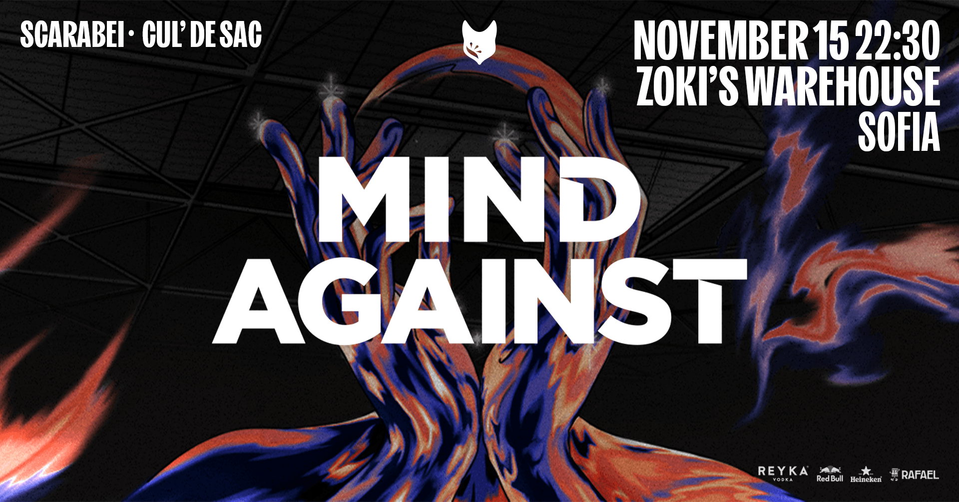 SAKÉ се завръща в София с най-знаменития си изпълнител до момента - Mind Against - 15 ноември, Zoki’s Warehouse